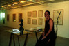 Ivi Polig in her art-gallery in Rishpon.