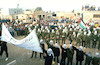 A PLO Arab Intifada unit marching in the Gaza Strip.