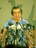 PM Golda Meir holding the first press conference on the second day of the Yom Kippur War – הספרייה הלאומית