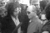 Moshe Dayan giving an interview to Baruch Adam.