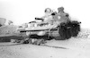 A Syrian T54 tank hit in battle – הספרייה הלאומית