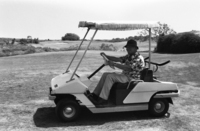A Golf Club of the South African immigrants I Israel enjoing the facilities at the Ceasarean Golf Club.