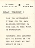 dear tourist! - bathing in the sea area is forbidden – הספרייה הלאומית