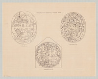 Outlines of Medieval world maps.