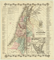 Powell's radial key map of Sinai & Palestine.