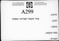 תרשים מערת קבורה של מרדכי ואסתר המלכה בחמדן.