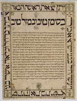 כתובה. רג'ו אמיליה, איטליה. תקס"א.