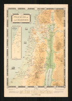 Palestine of the Crusades Photo - Zincography by Survey of Palestine, Jaffa 1937; corrections & additions October 1944. Compiled, drawn and printed under the direction of F.J. Salmon, Director of Surveys. Reprinted by Survey of Israel, 1950.