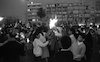 Lightning torches on the first candle of the Hannuka holiday at the Tel Aviv Municipality Pltza – הספרייה הלאומית