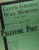 Lloyd George - War Memories - in the Palestine Post – הספרייה הלאומית