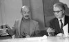 מנהיג התנועה הדמוקרטית לשינוי, יגאל ידין, ערך מסיבת עיתונאים – הספרייה הלאומית