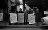 Several people demonstrating in Tel Aviv in favor of Beata Klarsfeld – הספרייה הלאומית