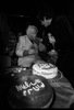Singer Yafa Yarkoni hosting composer Nahum Nardi and Abe Nathan at her night club 'Hamaara' (The Cave) in Jaffa – הספרייה הלאומית