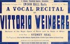 A vocal recital - by - Vittorio Weinberg – הספרייה הלאומית