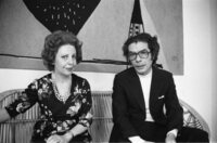 Famous duo pianists Braha Eden and Aleksander Tamir.