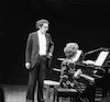 Famous duo pianists Braha Eden and Aleksander Tamir.