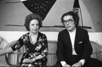 Famous duo pianists Braha Eden and Aleksander Tamir.