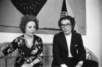 Famous duo pianists Braha Eden and Aleksander Tamir.