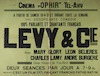 Cinema Ophir ­- Levy & Cie – הספרייה הלאומית