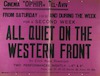 Cinema Ophir - All Queit On The Western Front – הספרייה הלאומית