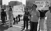 הפגנת תלמידים בתל אביב נגד השביתה – הספרייה הלאומית