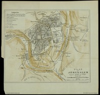 Plan de Jérusalem d'apres M. Van de Velde dessiné par A. de Mandrot Lt. Colonel d'Etat Major. Lith. F. Gendre.