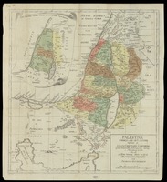 Palæstina Fördelt i de XII Slägterne Utgifwit af Johan Christoph. Harenberg... Nurenberg ar 1750 ; C.Bergquist Sculpsit 1770.