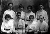 קבוצת "אחווה" לבוב-פולין, יולי 1920 לפני העלייה לארץ. עומדים משמאל: לונק צינדר, אולגה, נחמה משולם, יושבים: טושקה, לונק, חנה בלאושטיין, ארטק גוטליב.