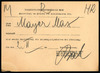 Applicant: Mayer, Maximilian Israel; born 14.8.1885 in Vienna (Austria); married.