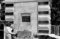 Pechory. Monument to Jews - victims of fascism.