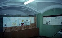 Leningrad. In the Leningrad synagogue. The stand with the children's drawings, devoted to feast Succoth.