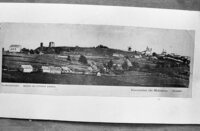 Refilming of illustration from the book in Polish language. Novogrudok. View of the city from the castle.