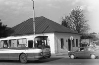 Schuchin. Synagogue building, nowadays optician's shop.