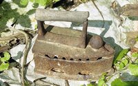 Voroshilovka. Jewish cemetery. Iron from Hevrah Kaddishah building.