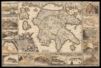Peloponnesus Hodie Moreae Regnum Distincté Divisum, in Omnes suas Provincias, Hodiernas atque Veteres, Cui et adiunguntur Insulae Cefalonia, Zante, Cerigo et St. Maura / Auctore F. de Wit.