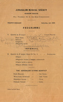 Jerusalem Musical Society Sseason 1935-36.