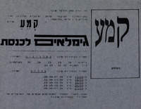 קמע - גימלאים לכנסת – הספרייה הלאומית