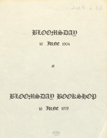 Bloomsday 16 June 1904 at Bloomsday Bookshop, 16 June 1978.