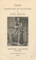 Catalog, exhibition of sculpture by Jacob Epstein : [exhibition catalogue]