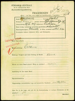 Applicant: Moszkowicz, Mechel; born 29.3.1907 in Suczawa (Romania); married.