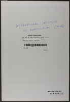 International Institute of Agriculture.
