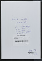 Kisch, Guido.