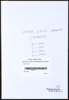 Lewin, Louis.
