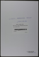 Luncz, Abraham Moses.