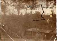 Soldier in front of the entrance to the caserne (barracks), 12 Oct 1917.