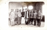Group of soldiers and rabbi in Purgstall, June 1917.