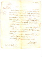 Copy of letter written by Ignac Hirschler in Pest to Dr. Adolf Hercz in W. Palota [Várpalota], 1868/05/16.