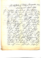 Letter from Mór Rapaport in Szécsény to Philip Baumgarten, 1868/04/23.
