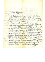 Letter from Leopold Winkler in Retteg to Ignac Hirschler in Pest, 1868/06/09.