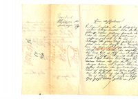 Letter from Adolf Neumann in Szászrégen to Ignac Hirschler in Pest, 1868/09/29.
